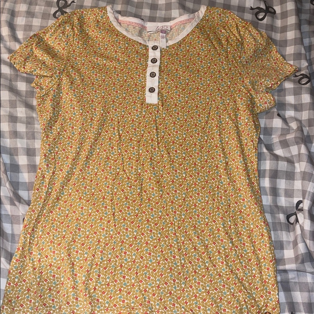 Matilda Jane Yellow and Red Floral Blouse